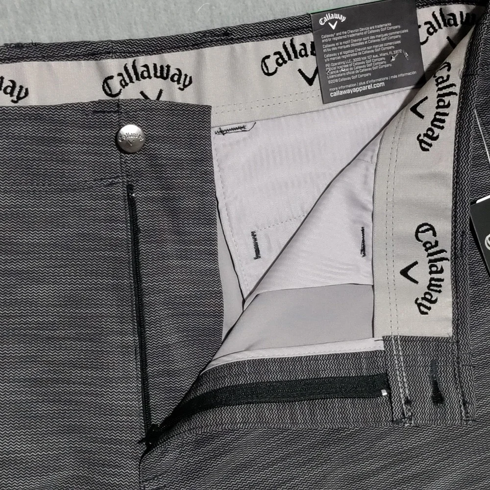 Callaway Men's‎ 34 Opti-Dri Moisture Wicking Stretch Short Caviar Gray NWT